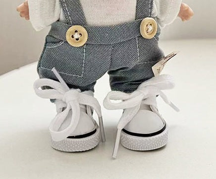 17Cm pendant, rabub clothes, premium gray sports wear, two-piece set, keychain labubu doll clothes, cute.