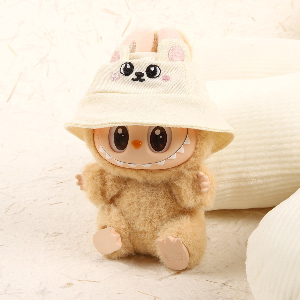 First and second generation keychain Labubu clothes pendant Labubu baby clothes cat puppy fish overalls set cute