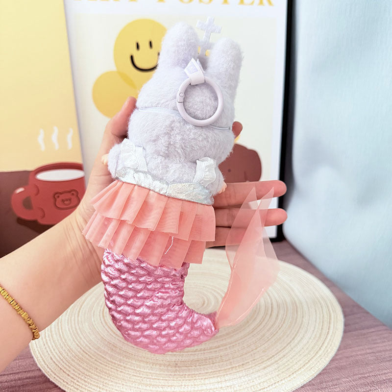 17Cm Labubuwa clothes LABUBU blind box sitting party one two three generation mermaid suit cute cute