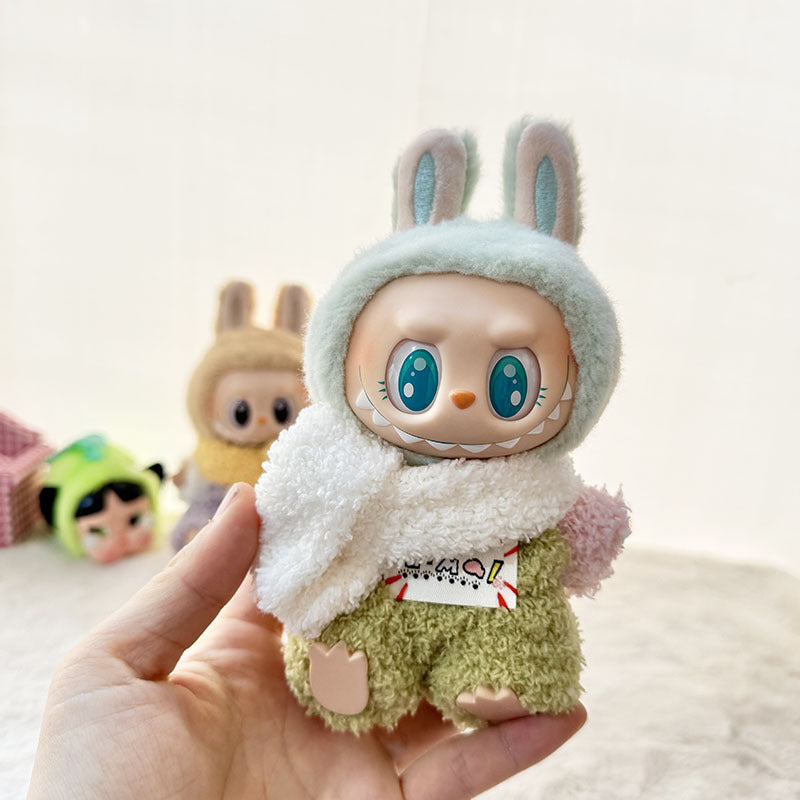 [Clothes only] First and second generation keychain Labubu clothes pendant Labubu sitting team double climbing suit set