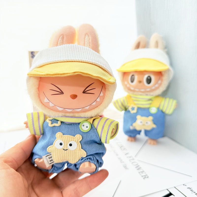 [Clothes only] First/second generation Labubu clothes pendant Labubu sitting party baby clothes pendant strawberry bear cute