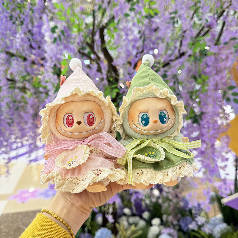 [Clothes only] The first, second and third generations of keychains Labubu clothes pendant Labubu cloth for the elf suit girl's heart