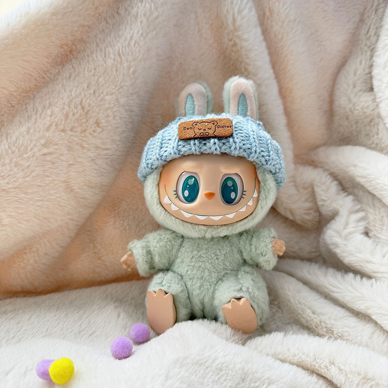 [Clothes only] First and second generation keychain Labubu clothes pendant Labubu sitting party knitted strap skirt