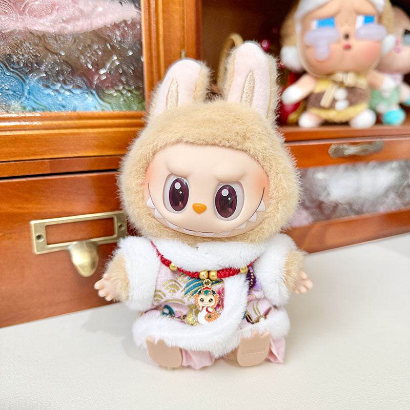 [Clothes only] First and second generation Labubu clothes pendant Labubu sitting party baby clothes pearl disc buckle Tang clothing cute