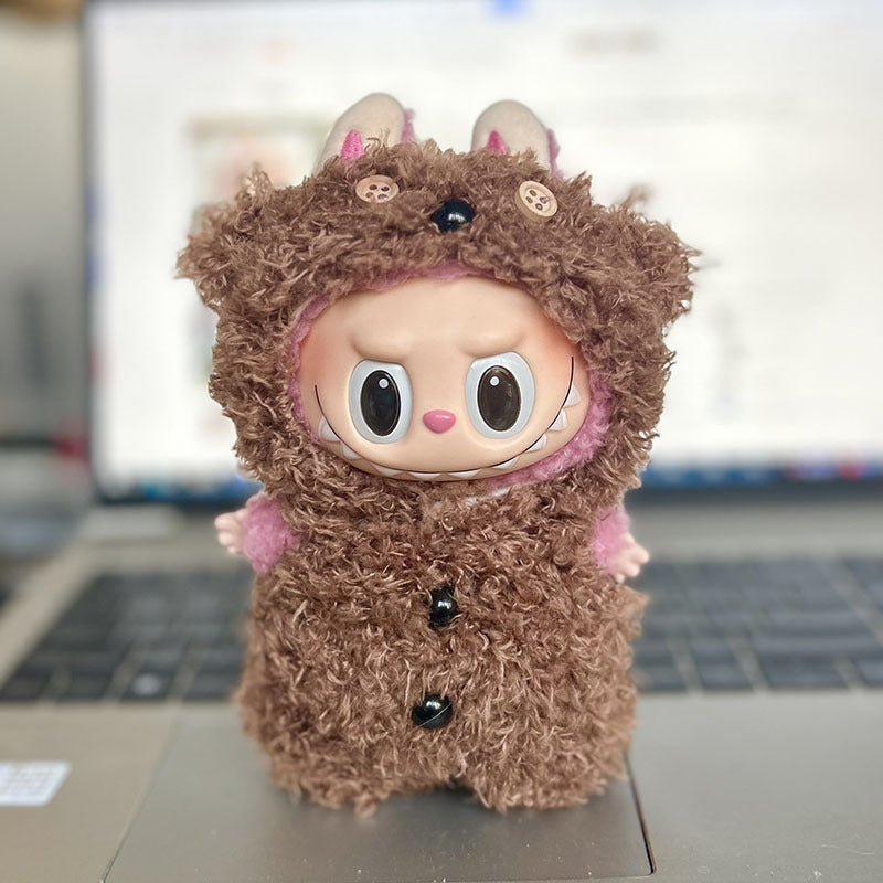 [Clothes only] 17cm pendant, Labubu clothes, keychain Labubu doll, replacement baby clothes, cool trend clothes.