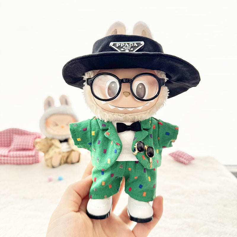 [Clothes only] First and second generation Labubu clothes pendant Labubu baby clothes rainbow girl casual suit overalls