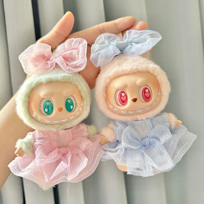 [Clothes only] First and second generation Labubu clothes pendant Labubu sitting party baby clothes 2024 fashion gauze skirt