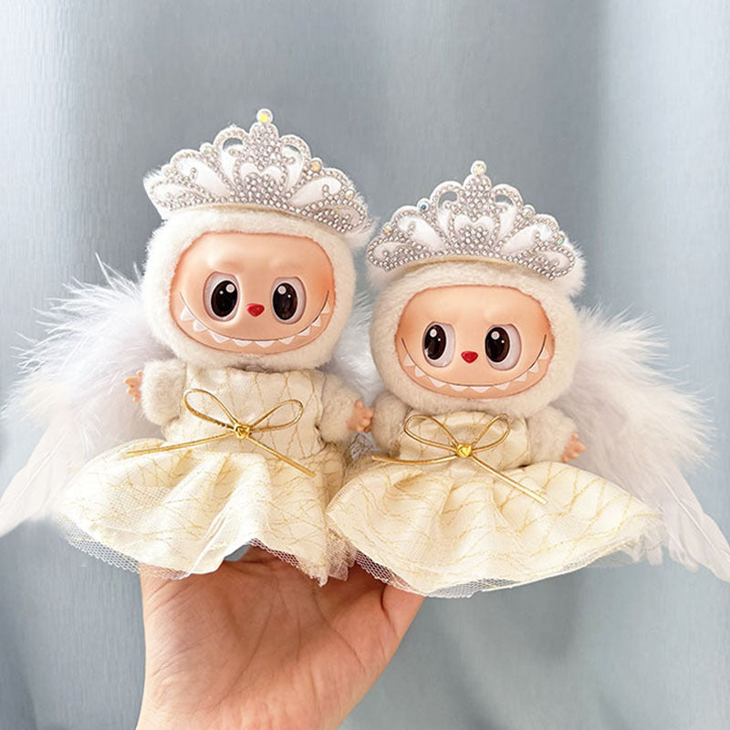 [Clothes only] First and second generation Labubu clothes pendant Labubu sitting party baby clothes gauze skirt Angel light skirt