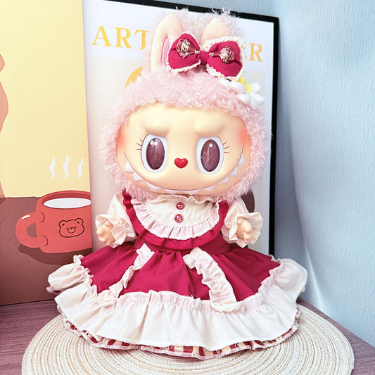 38Cm Labubu vinyl plush doll clothes for Labubu doll clothes Rita princess dress suit women