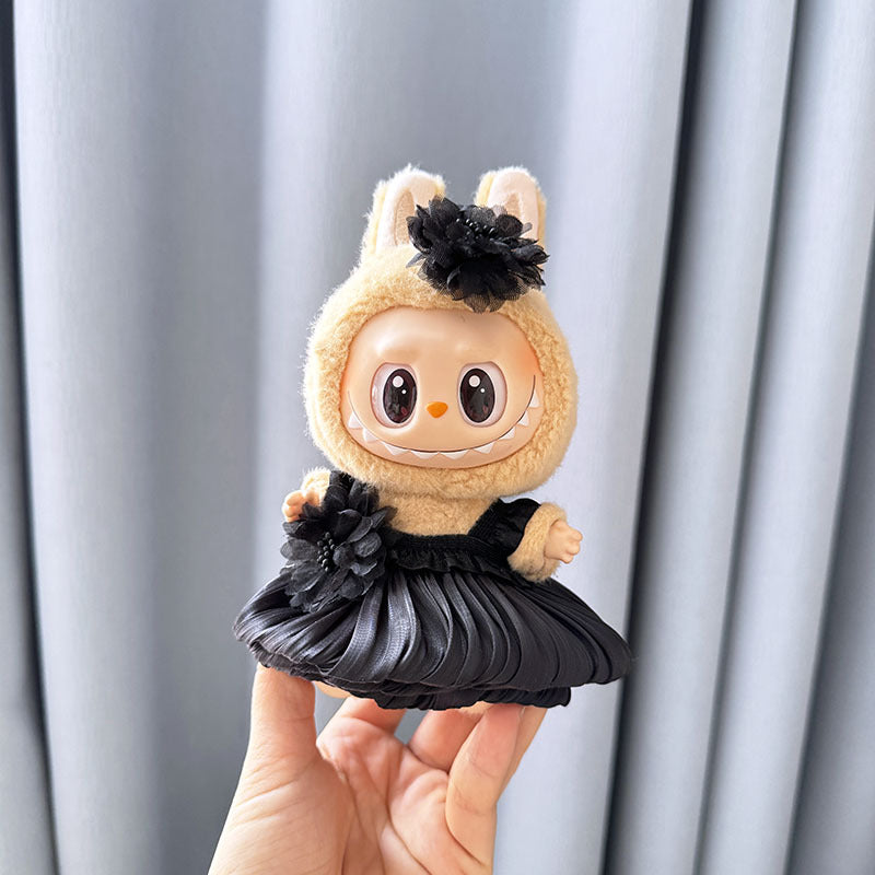 [Clothes only] First and second generation keychain Labubu clothes pendant Labubu baby clothes dress pearl hair accessories