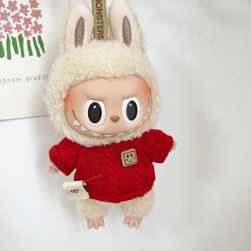 [Clothes only] 15cm pendant Labubu cloth for the New Year's set labubu keychain doll clothes cute
