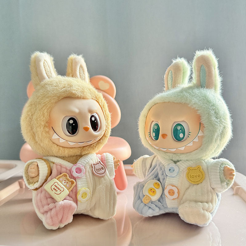 Clothes only] The first/second generation Labubu clothes pendant Labubu sitting party baby clothes pit strip climbing clothes are cute