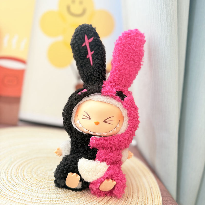 [Clothes only] One, two and three generations of keychains Labubu clothes pendant Labubu baby clothes denim cute dog overalls cute