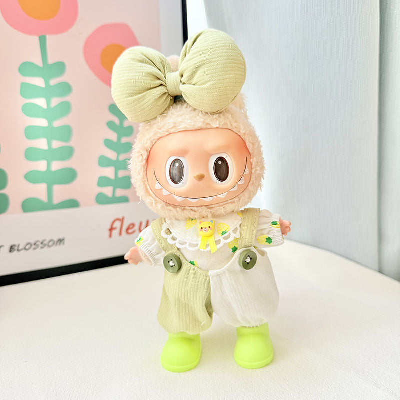 [Clothes only] First and second generation Labubu clothes pendant Labubu baby clothes spring sweet overalls set cute