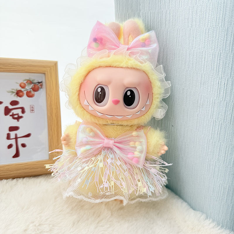 Clothes only] blind box Labubu clothes pendant Labubu baby clothes chess adventure queen baby clothes skirt cute