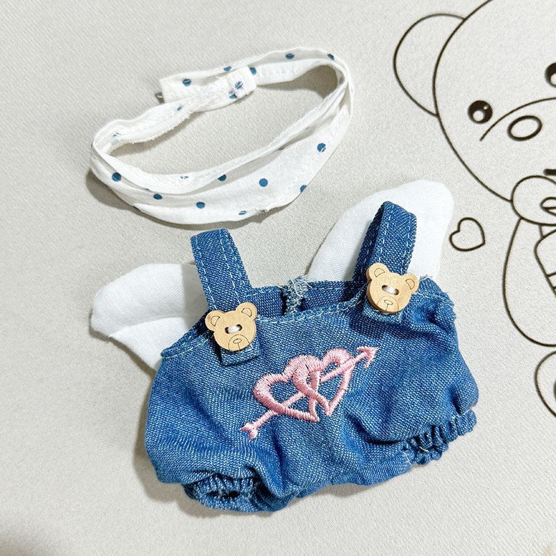 [Baby clothes only] 17cm rabub with pendant labubu keychain baby clothes angel cupid set cute