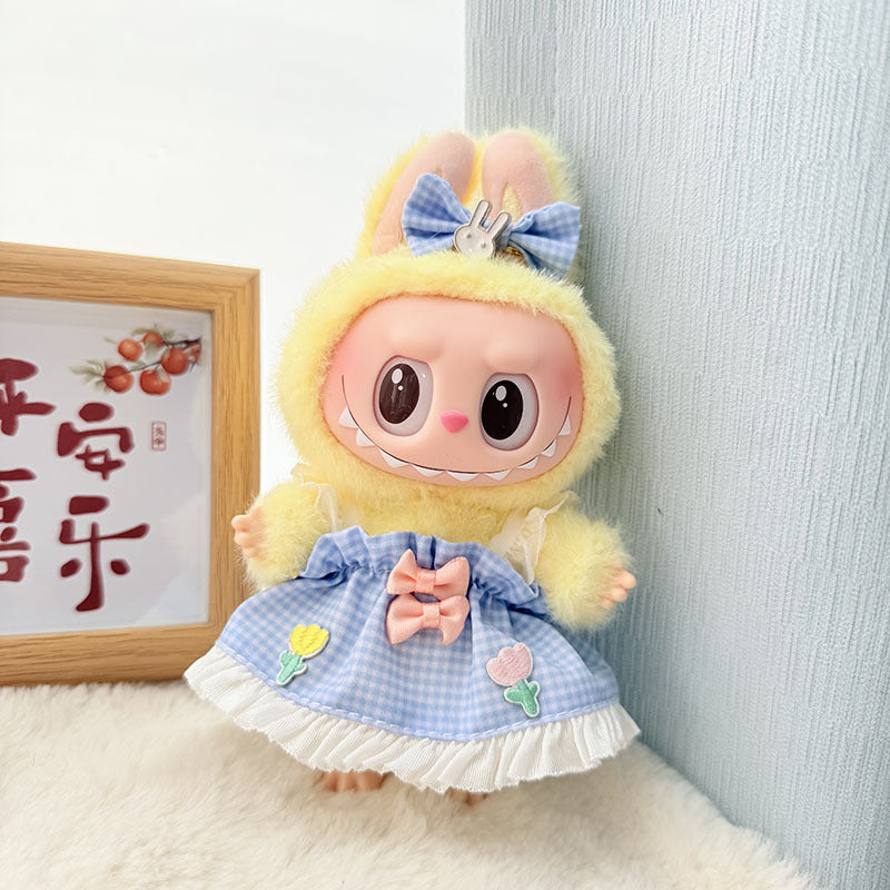Clothes only] blind box Labubu clothes pendant Labubu baby clothes chess adventure queen baby clothes skirt cute