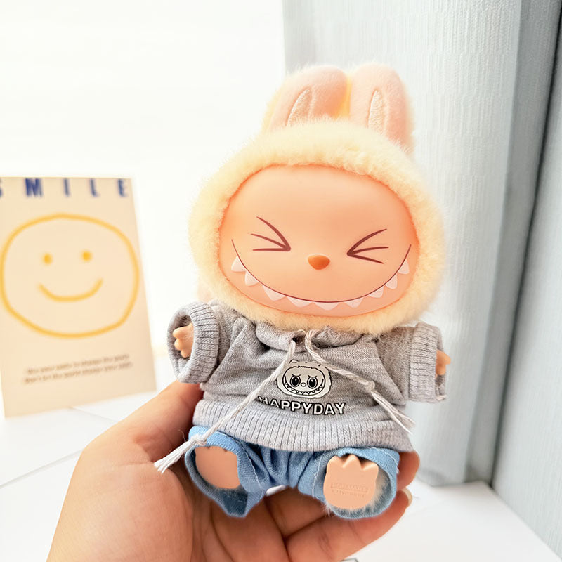 [Clothes only] First/second generation Labubu clothes pendant Labubu sitting party baby clothes pendant strawberry bear cute