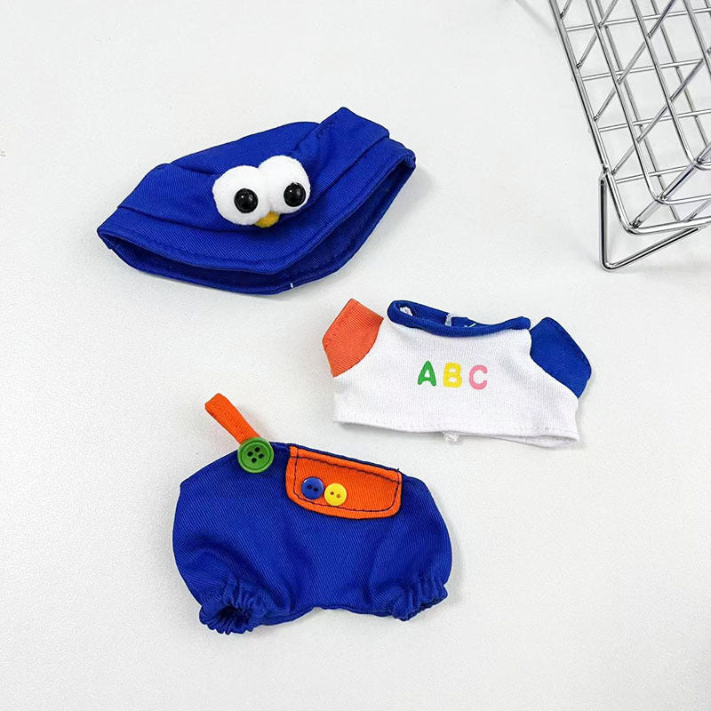 [Clothes only] First and second generation keychain Labubu clothes pendant Labubu single shoulder ABC overalls pants set Moe