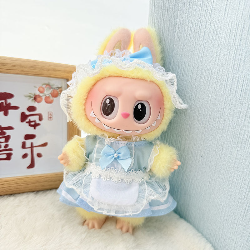 Clothes only] blind box Labubu clothes pendant Labubu baby clothes chess adventure queen baby clothes skirt cute