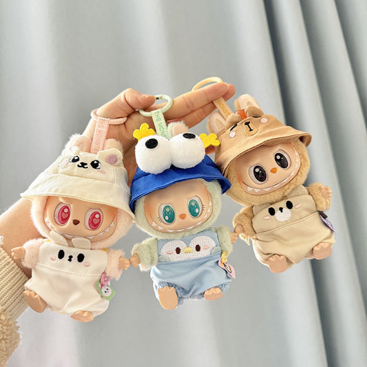 [Clothes only] First and second generation Labubu clothes pendant Labubu sitting party baby clothes pet overalls set