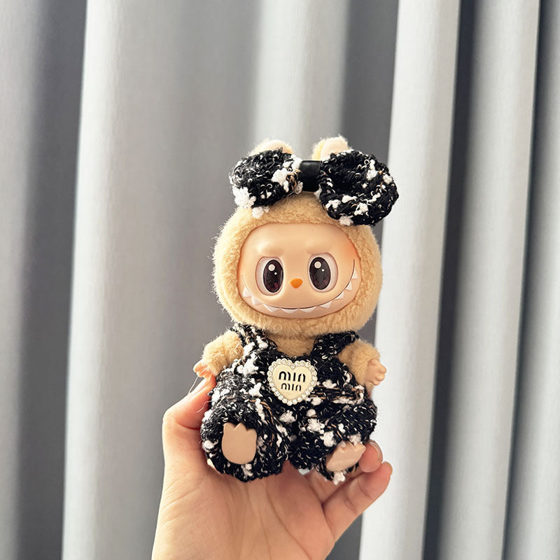 [Clothes only] First and second generation keychain Labubu clothes pendant Labubu pearl style small fragrant skirt women
