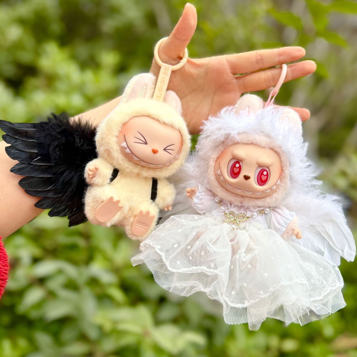 [Clothes only] One, two and three generations Labubu clothes pendant Labubu sitting party baby clothes angel feathers wings cute
