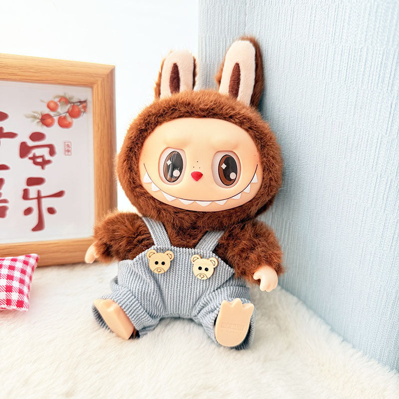 [Clothes only] First and second generation keychain Labubu clothes pendant Labubu cloth overalls Animal hat set
