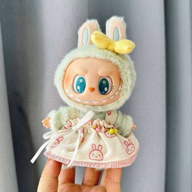 [Clothes only] 1st/2nd generation Labubu clothes pendant Labubu sitting party baby clothes pin rabbit head skirt