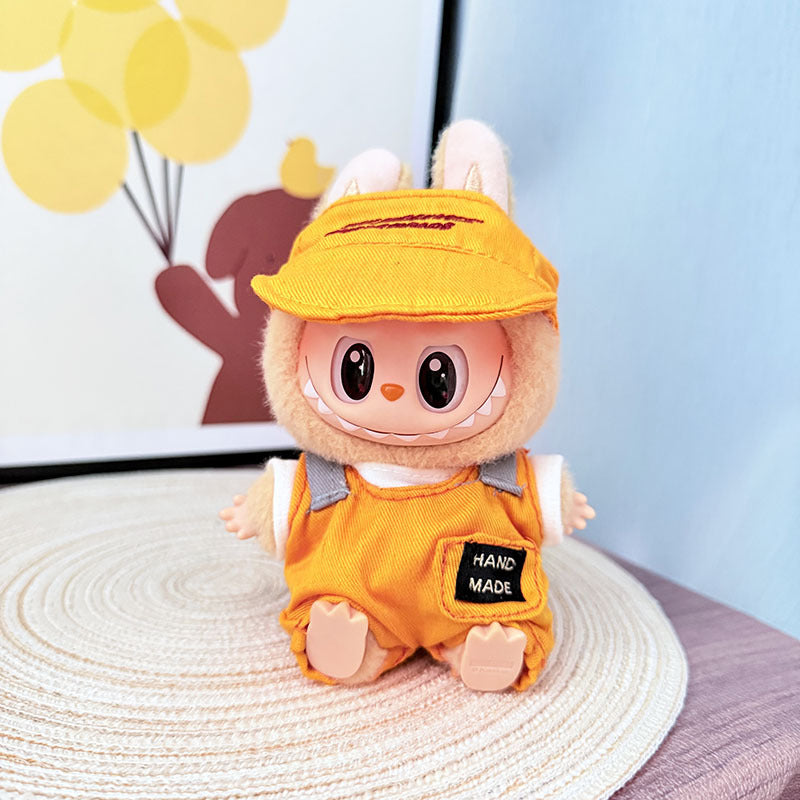 [Clothes only] One, two and three generations of Labubu clothes pendant Labubu sitting baby clothes takeaway brother three-piece set cute