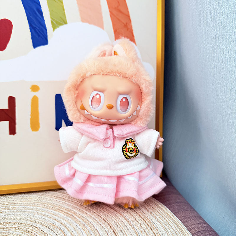 [Clothes only] The first, second and third generation keychain Labubu clothes pendant Labubu baby clothes noble small school uniform set