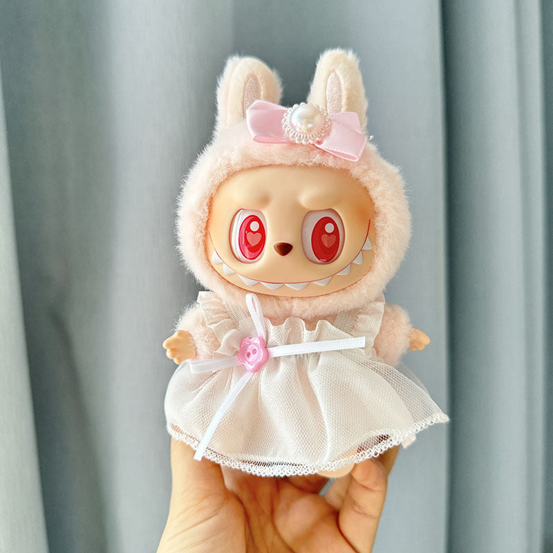 [Clothes only] 1st/2nd generation Labubu clothes pendant Labubu sitting party baby clothes pin rabbit head skirt