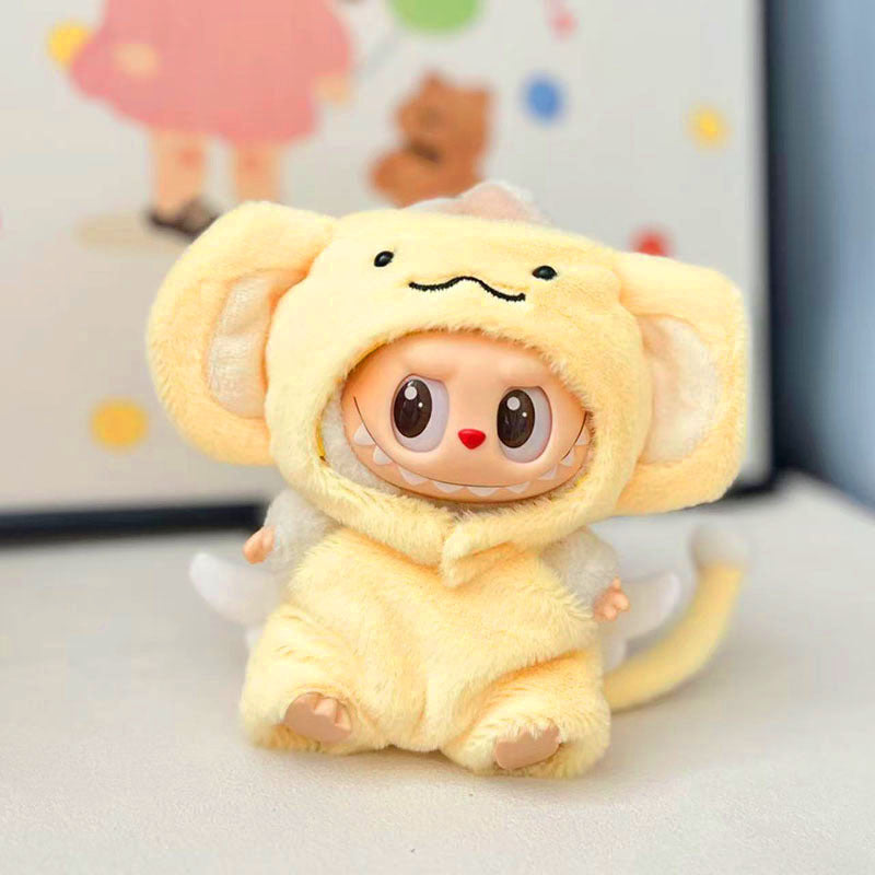 Only clothes 17cm pendant rabub clothes Internet celebrity curl tail small can set labubu doll clothes cute cute