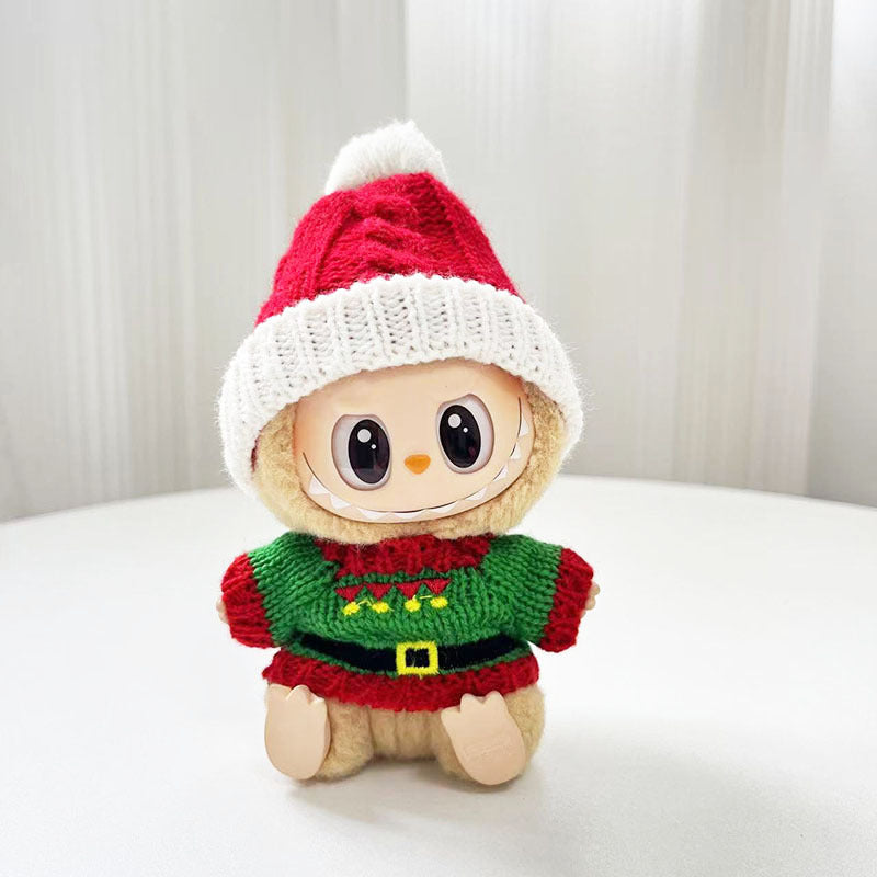 [Clothes only] First and second generation keychain Labubu clothes pendant Labubu cloth for the New Year Christmas set collection
