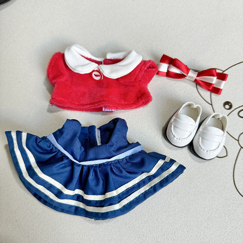 [Clothes only] 1st/2nd generation Labubu clothes pendant Labubu sitting party baby clothes red and blue Mario skirt