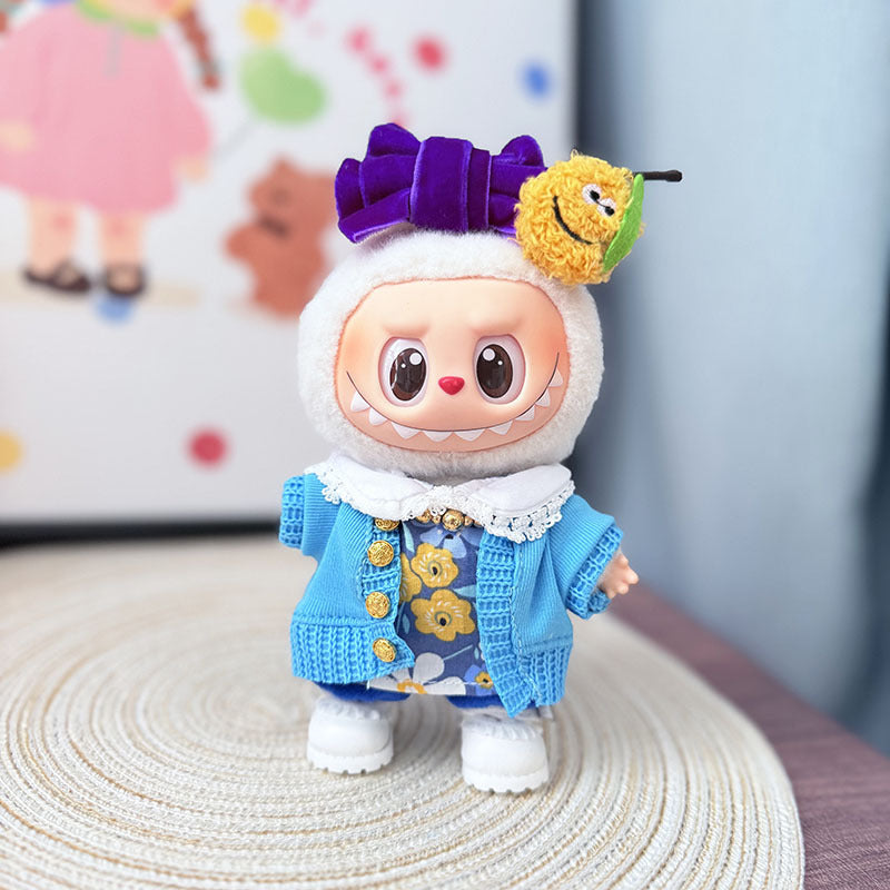 仅衣服] 一二代Labubu衣服挂件拉布布坐坐娃衣花团锦簇套装可爱女