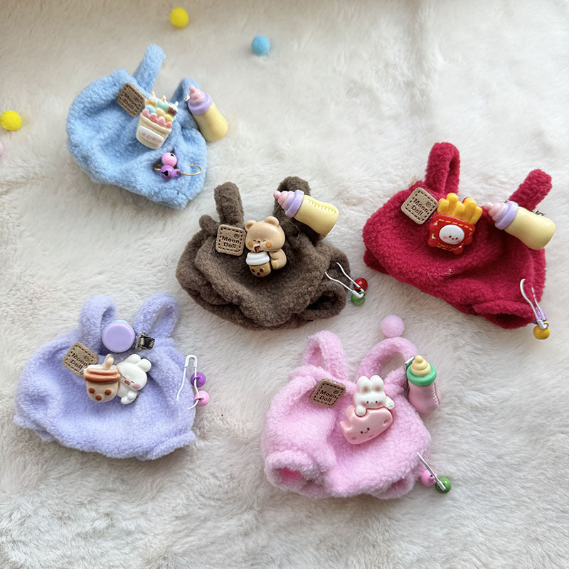 [Clothes only] First and second generation keychain Labubu clothes pendant Labubu sitting party bottle overalls