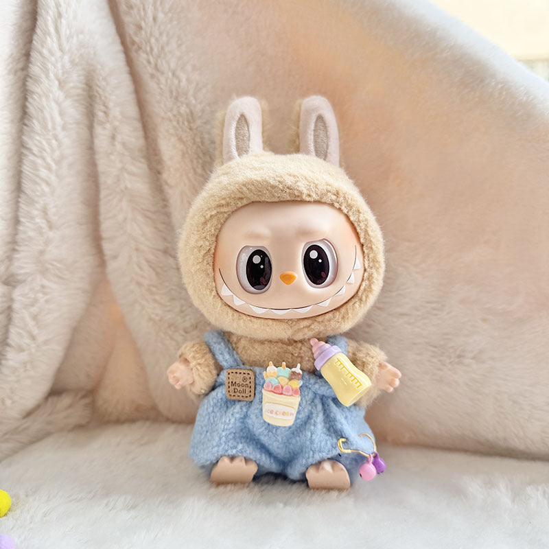 [Clothes only] First and second generation keychain Labubu clothes pendant Labubu sitting party bottle overalls