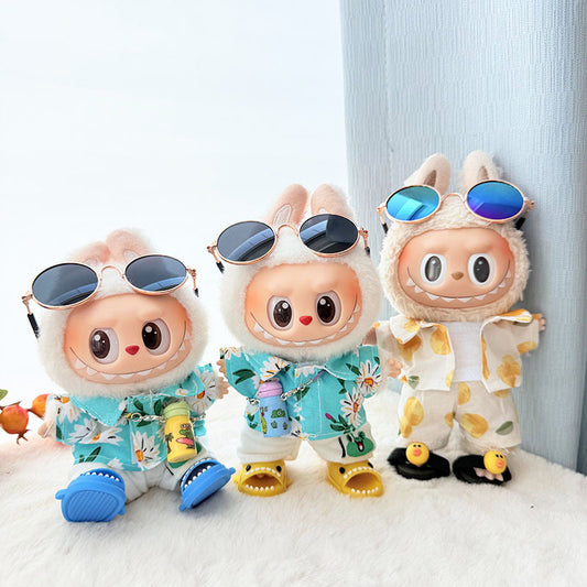 [Clothes only] 1st/2nd generation Labubu clothes pendant Labubu sitting party baby clothes beach glasses set