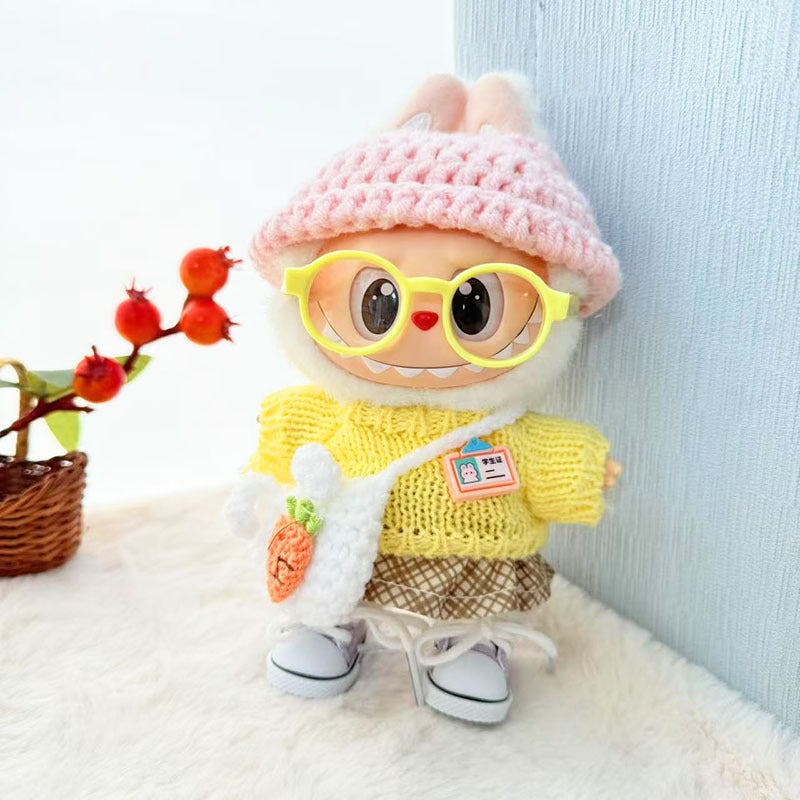 [Clothes only] First and second generation keychain Labubu clothes pendant Labubu handmade sweater Japanese three-piece set cute