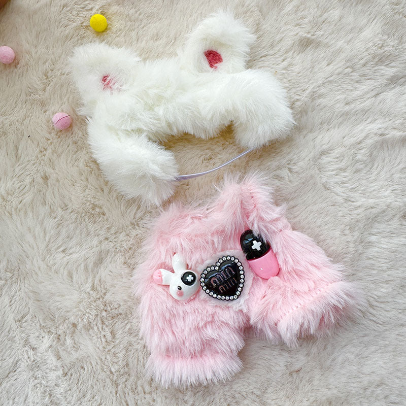 [Clothes only] First and second generation Labubu clothes pendant Labubu sitting party baby clothes sandwich biscuits overalls