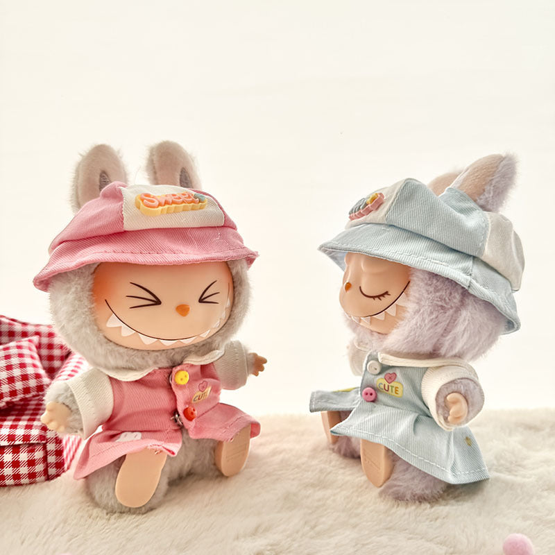 [Clothes only] First and second generation Labubu clothes pendant Labubu sitting party baby clothes cute kindergarten suit