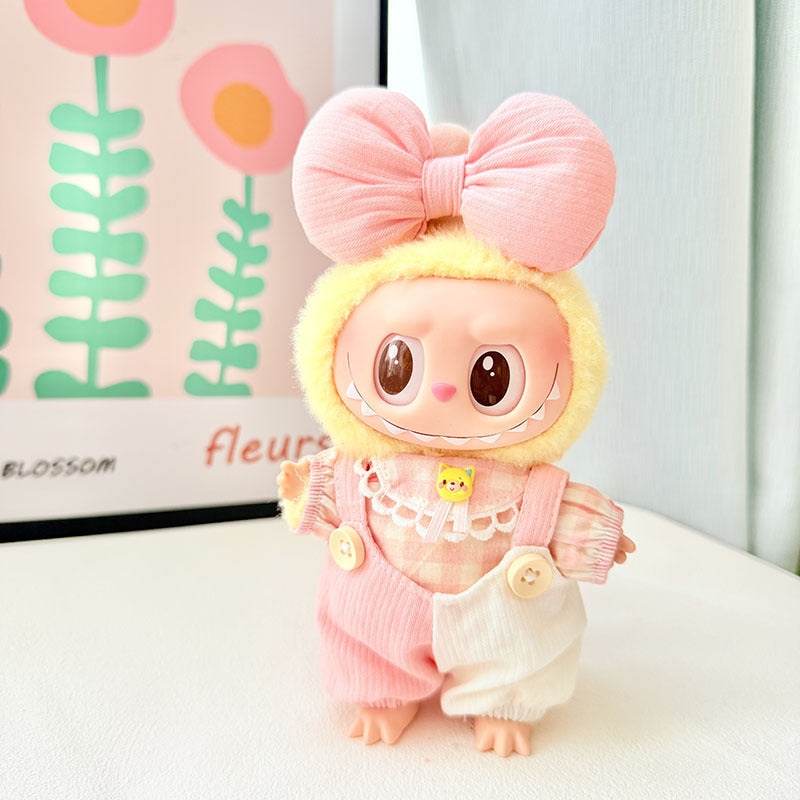[Clothes only] First and second generation Labubu clothes pendant Labubu baby clothes spring sweet overalls set cute