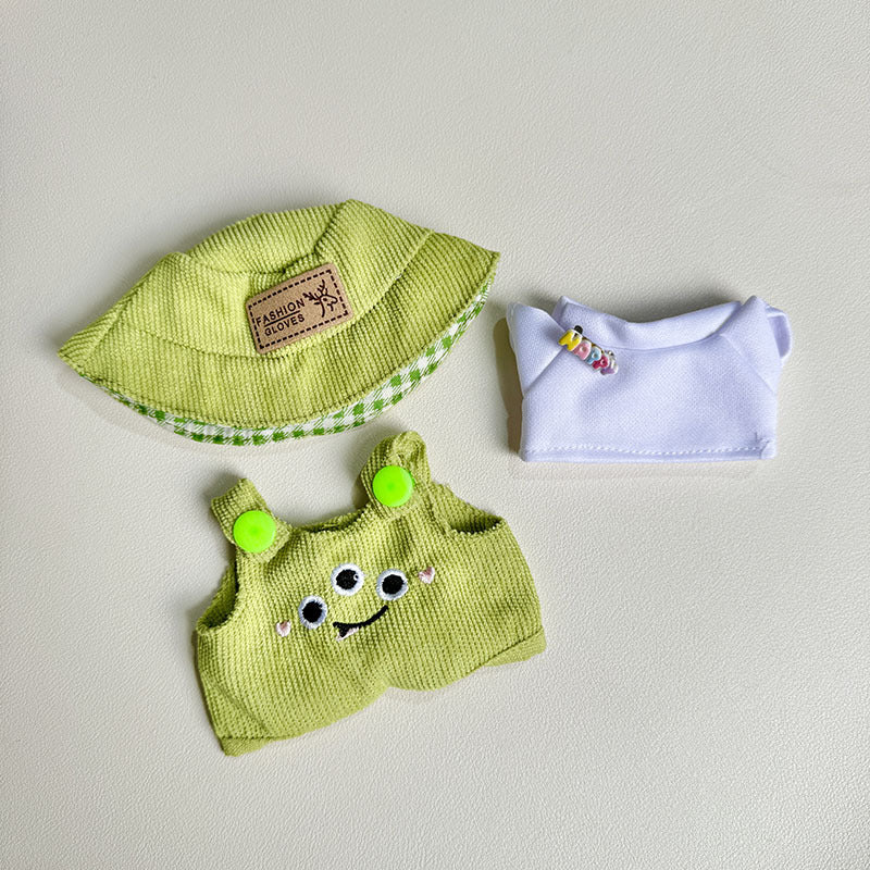 [Clothes only] First and second generation keychain Labubu clothes pendant Labubu cloth for matcha green jumpsuit set