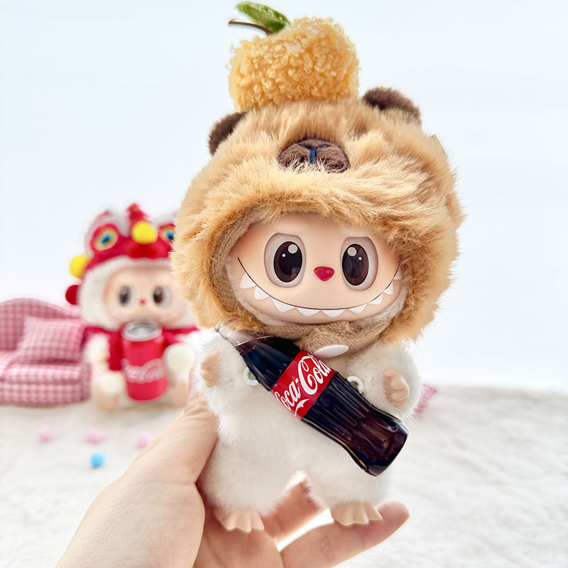 [Clothes only] First and second generation keychain Labubu clothes pendant Labubu Coke Happy Factor New Year set