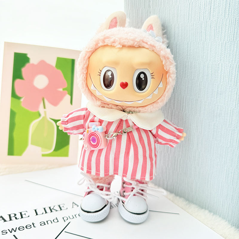 [Clothes only] First and second generation Labubu clothes pendant Labubu sitting party baby clothes pendant outing spring outing