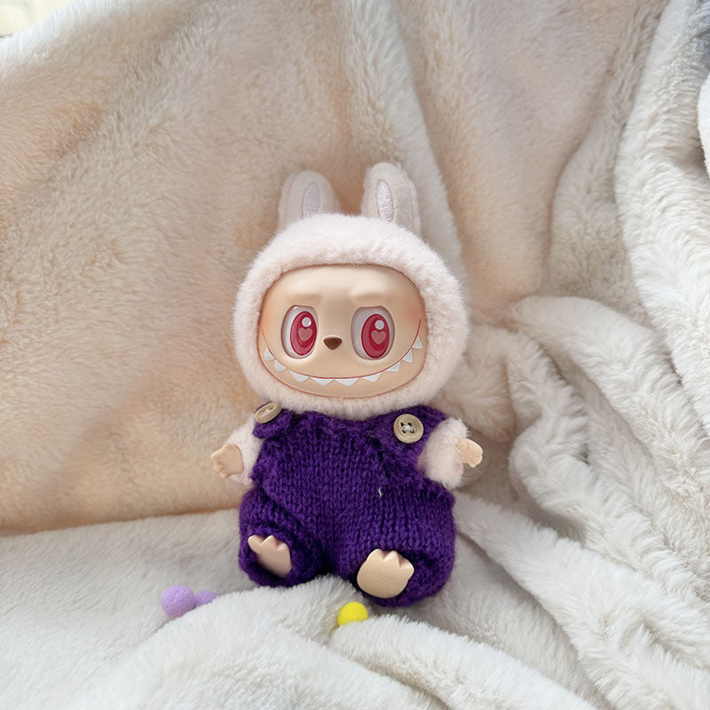 [Clothes only] First and second generation keychain Labubu clothes pendant Labubu sitting party knitted strap skirt