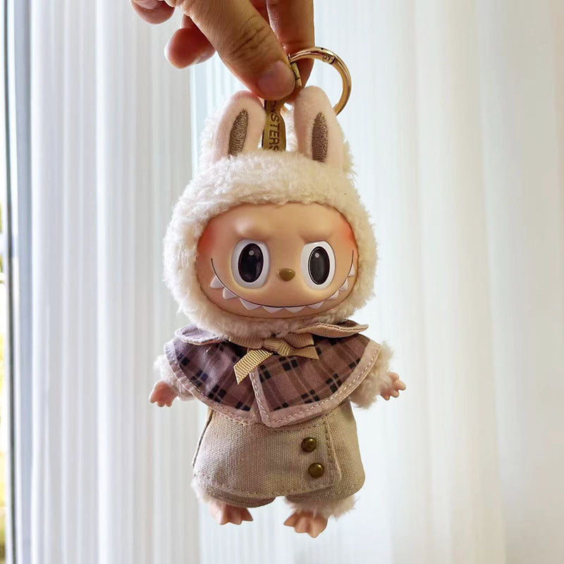 [Clothes only] 15cm pendant Labubu cloth for the New Year's set labubu keychain doll clothes cute