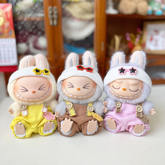 [Clothes only] First and second generation Labubu clothes pendant Labubu sitting party baby clothes luck star overalls