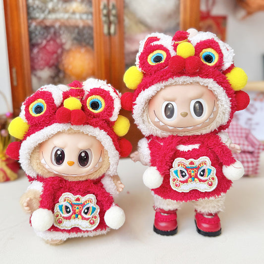 [Clothes only] First and second generation keychain Labubu clothes pendant Labubu New Year's Eve Lion and New Year's baby clothes